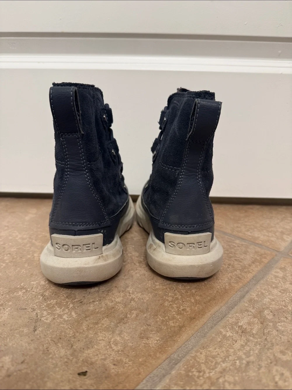 Sorel Kids Navy Gray High-Top Boots